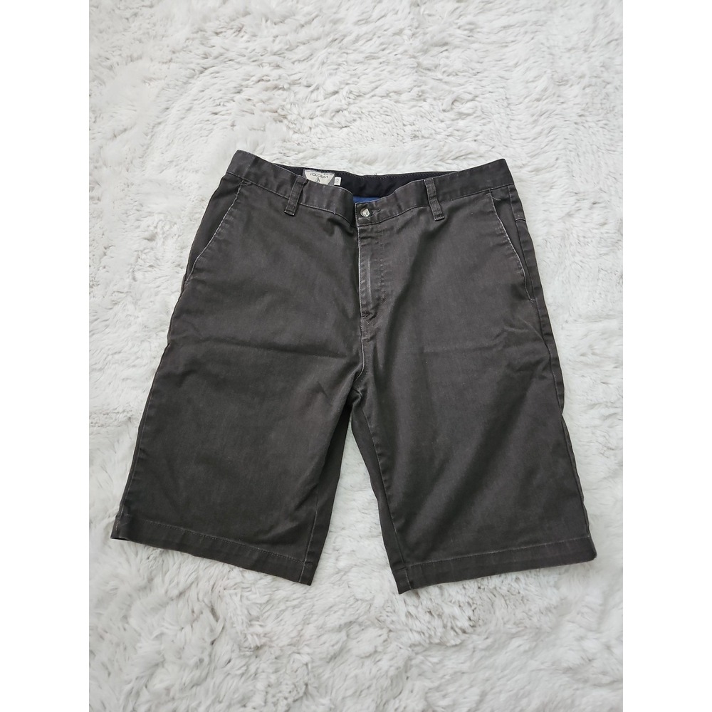 Volcom Frickin Modern Stretch Chino Shorts 33 Charcoal Gray Skate Casual Workwea
